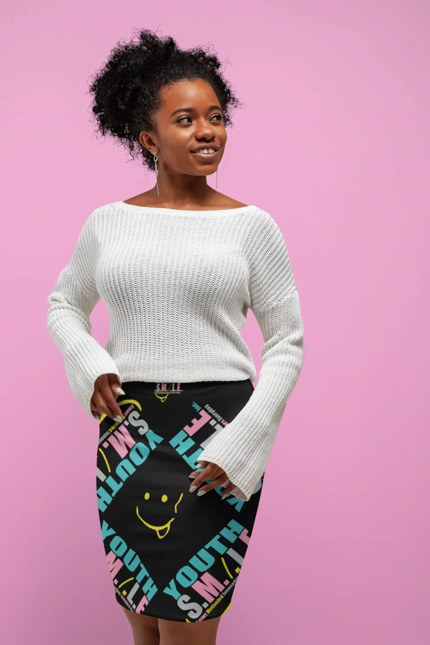 Youth Smile Pencil Skirt