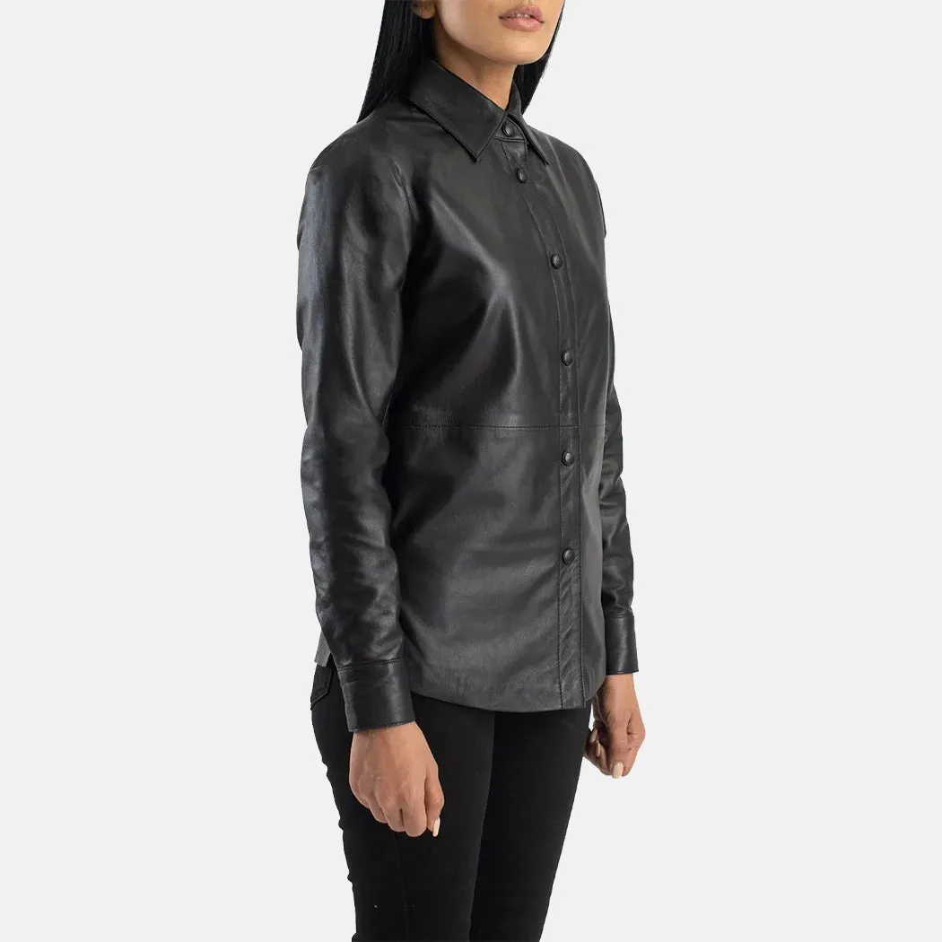Zenith Leather Shirt Jacket