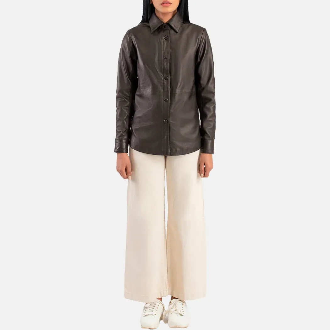 Zenith Leather Shirt Jacket