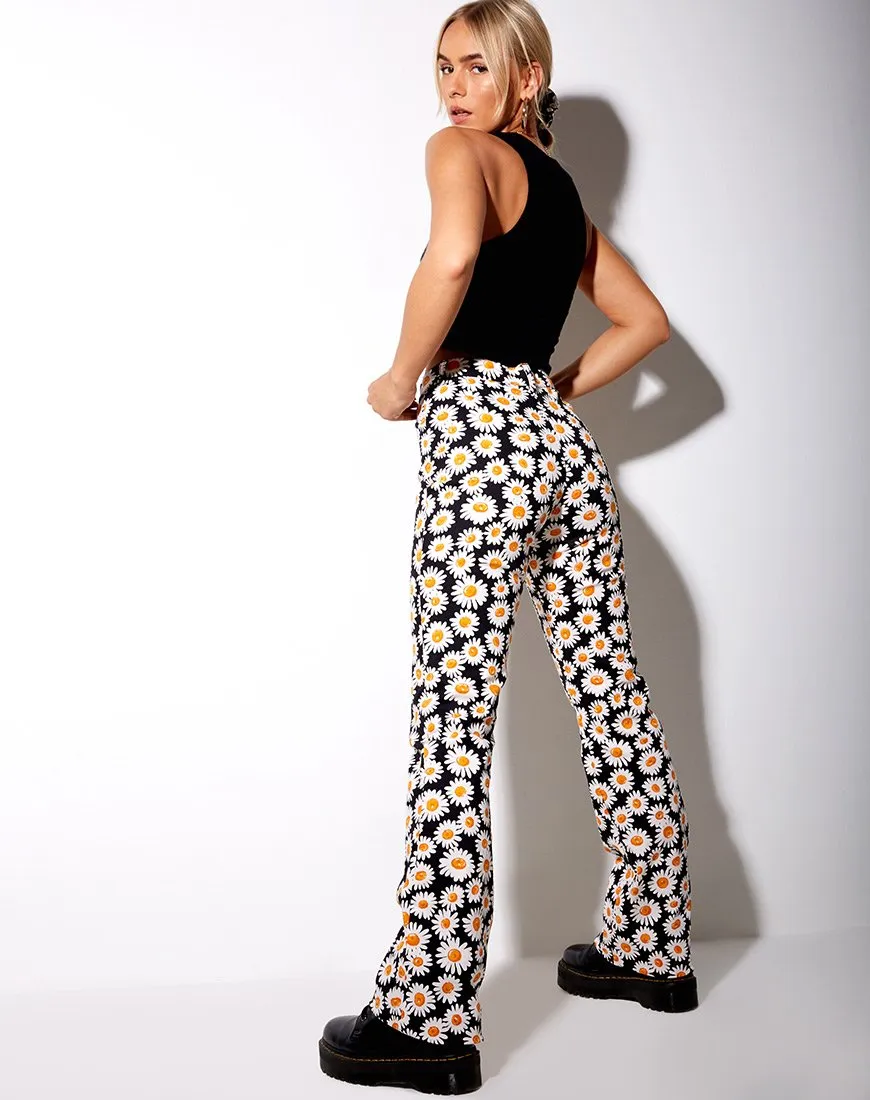 Zoven Trousers in Daisy Love Black